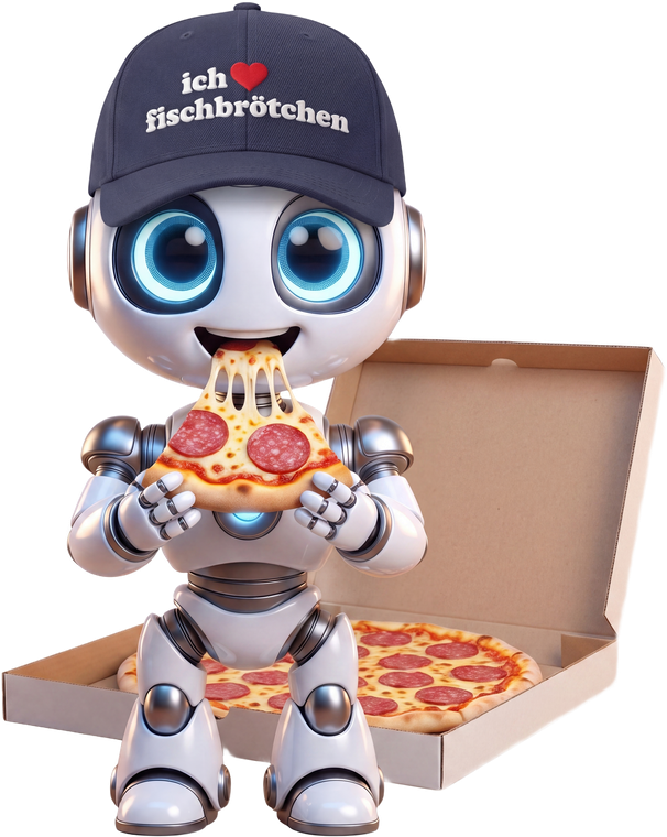 Der Roboter freut sich